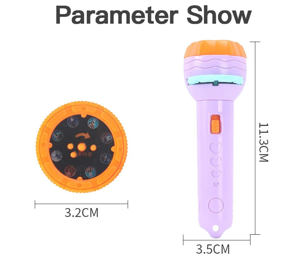 Flashlight Projector Torch Lamp Toy Cute Cartoon Creativity Toy Torch Lamp Flashlight Projector Toy Baby Sleeping Story Book