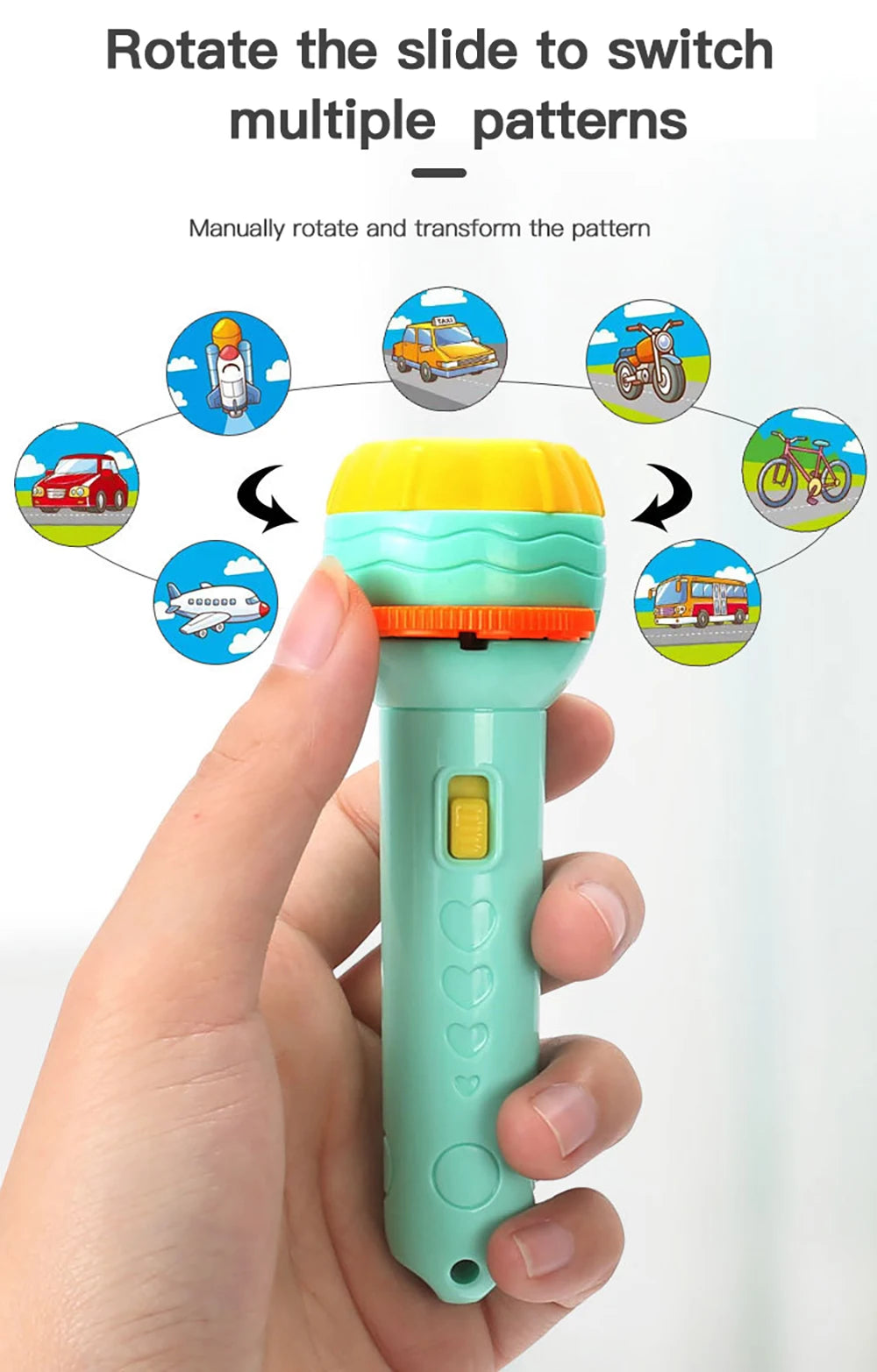 Flashlight Projector Torch Lamp Toy Cute Cartoon Creativity Toy Torch Lamp Flashlight Projector Toy Baby Sleeping Story Book