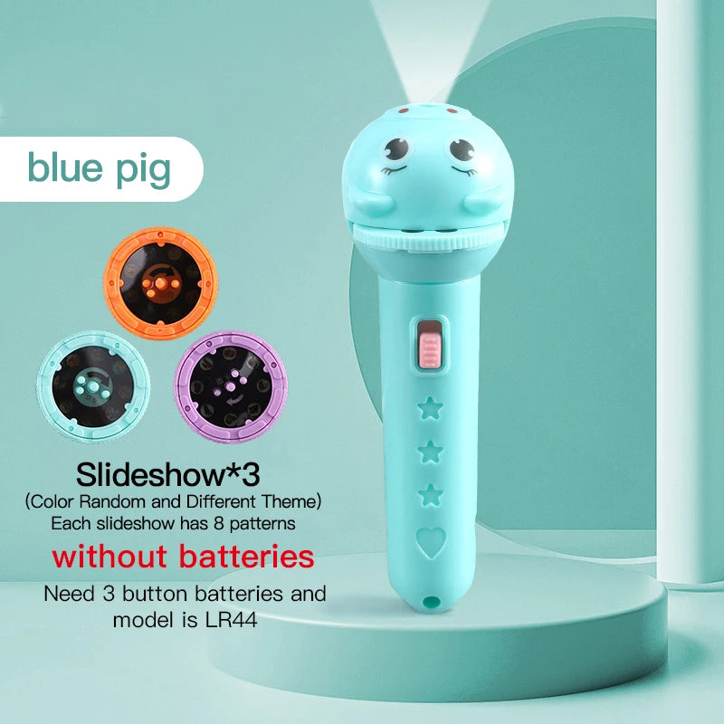 Flashlight Projector Torch Lamp Toy Cute Cartoon Creativity Toy Torch Lamp Flashlight Projector Toy Baby Sleeping Story Book