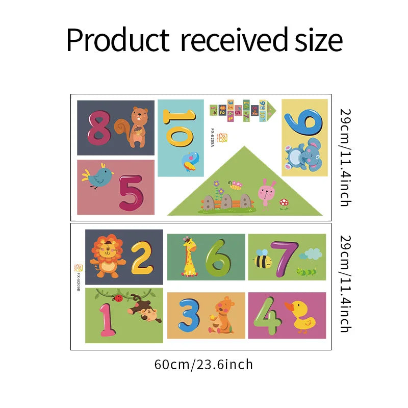 Cartoon Numbers Hopscotch Game Floor Stickers Teen Room Wall Stickers for Kids Room Boy Girl Room Home Decoration Floor Decal