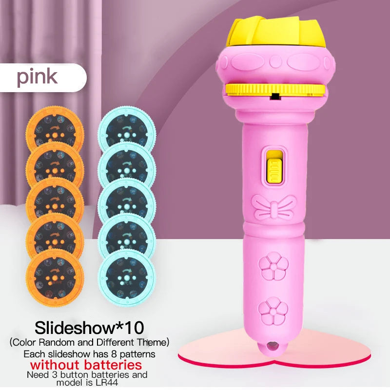 Flashlight Projector Torch Lamp Toy Cute Cartoon Creativity Toy Torch Lamp Flashlight Projector Toy Baby Sleeping Story Book
