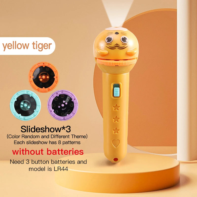 Flashlight Projector Torch Lamp Toy Cute Cartoon Creativity Toy Torch Lamp Flashlight Projector Toy Baby Sleeping Story Book