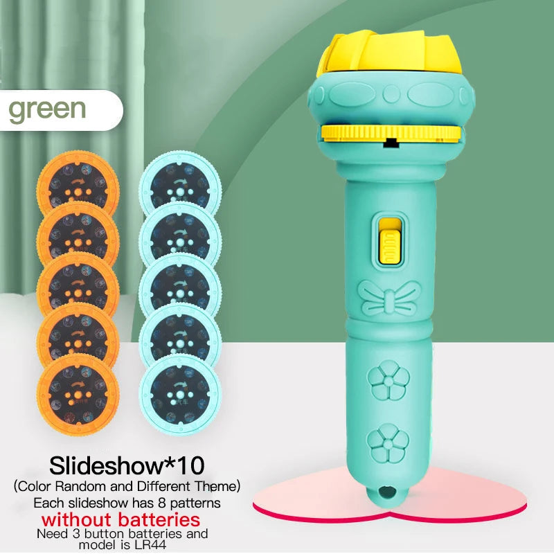 Flashlight Projector Torch Lamp Toy Cute Cartoon Creativity Toy Torch Lamp Flashlight Projector Toy Baby Sleeping Story Book