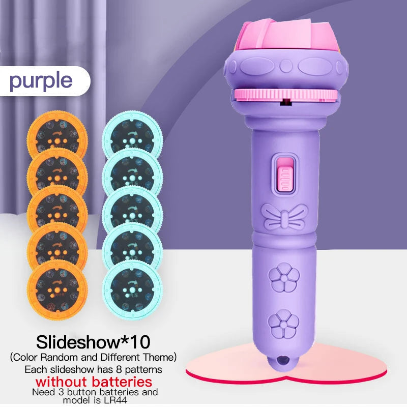 Flashlight Projector Torch Lamp Toy Cute Cartoon Creativity Toy Torch Lamp Flashlight Projector Toy Baby Sleeping Story Book