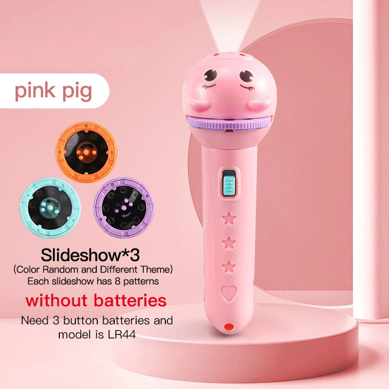 Flashlight Projector Torch Lamp Toy Cute Cartoon Creativity Toy Torch Lamp Flashlight Projector Toy Baby Sleeping Story Book