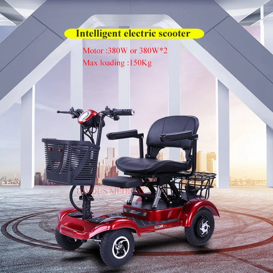 New product 4 Wheel Folding Disabled Elderly Mobility Scooters Electric wheelchair Adult Electric Car