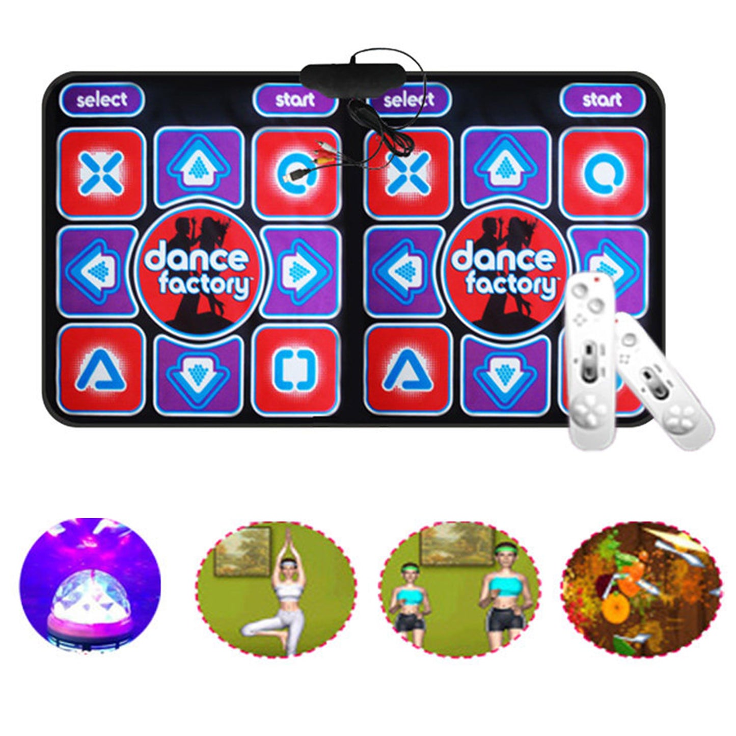 Double Dance Mat For Kids Adults With HD Camera Game Multi-Function Host Dancing Mat For Kids And Adults