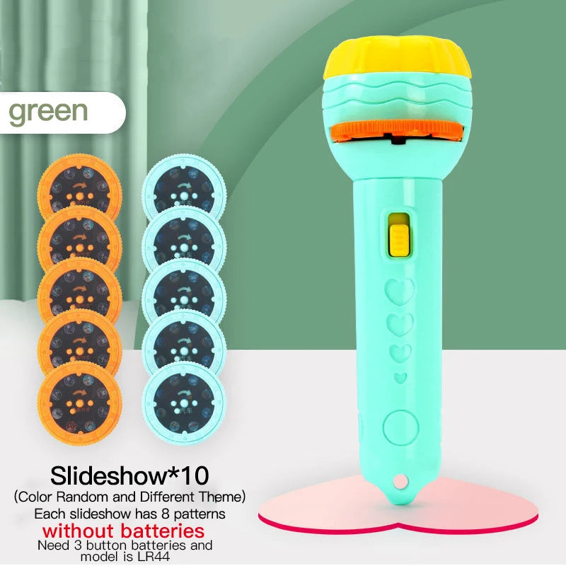 Flashlight Projector Torch Lamp Toy Cute Cartoon Creativity Toy Torch Lamp Flashlight Projector Toy Baby Sleeping Story Book