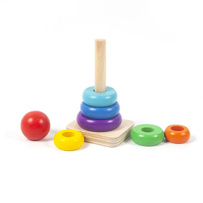 Wooden Montessori Toys for Kids Wood Sorting & Stacking Toys Girt for Girls Boys Color Shape Early Educational Toys for Toddlers