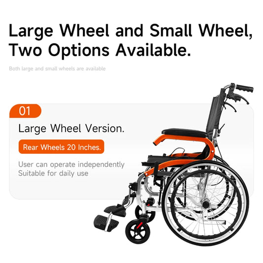 Aux Lightweight Wheelchair Travelling Pushchair Foldable Backrest Wheelchair For Elderly，Can board the plane and car trunk