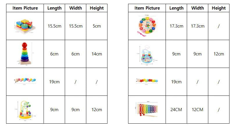 Wooden Montessori Toys for Kids Wood Sorting & Stacking Toys Girt for Girls Boys Color Shape Early Educational Toys for Toddlers