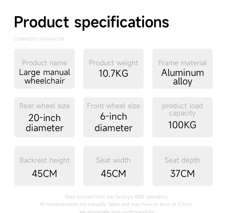 Aux Lightweight Wheelchair Travelling Pushchair Foldable Backrest Wheelchair For Elderly，Can board the plane and car trunk